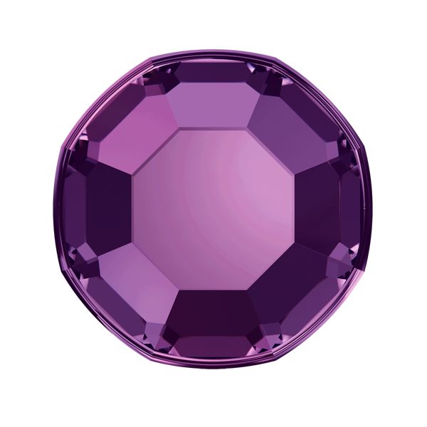 Swarovski® 2000 Rose SS3 Amethyst Flat Back