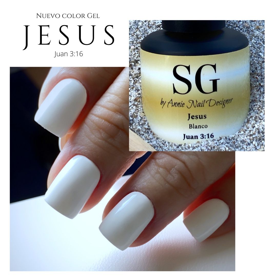 Jesus Gel Color Blanco Juan 3:16