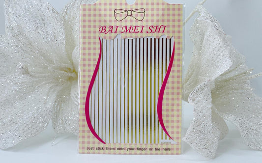 Nail Sticker Gold Stripes