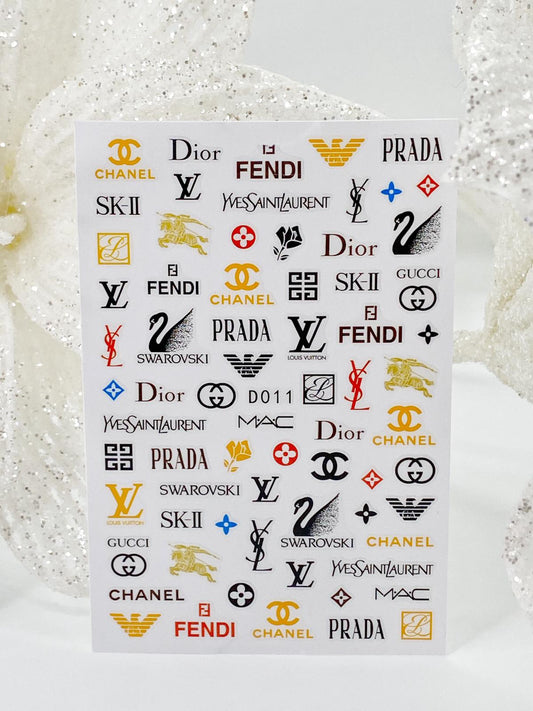 Nail Sticker D011 Brand