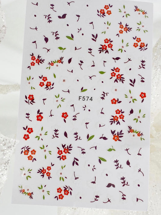 Nail Sticker F574 Flowers
