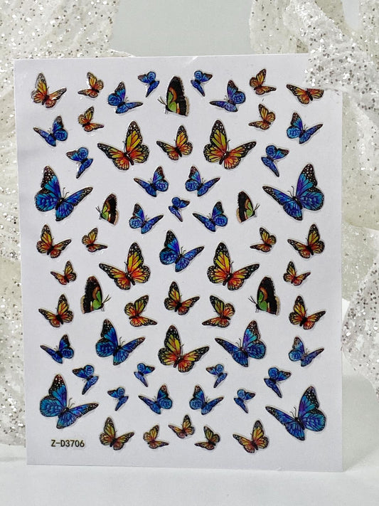 Nail Sticker Z-D3706 Butterfly