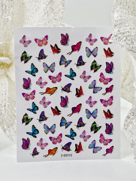 Nail Sticker Z-D3713 Butterfly