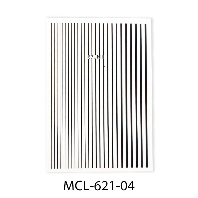 Nail Sticker Black Stripes