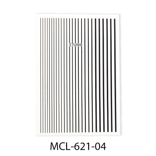 Nail Sticker Black Stripes