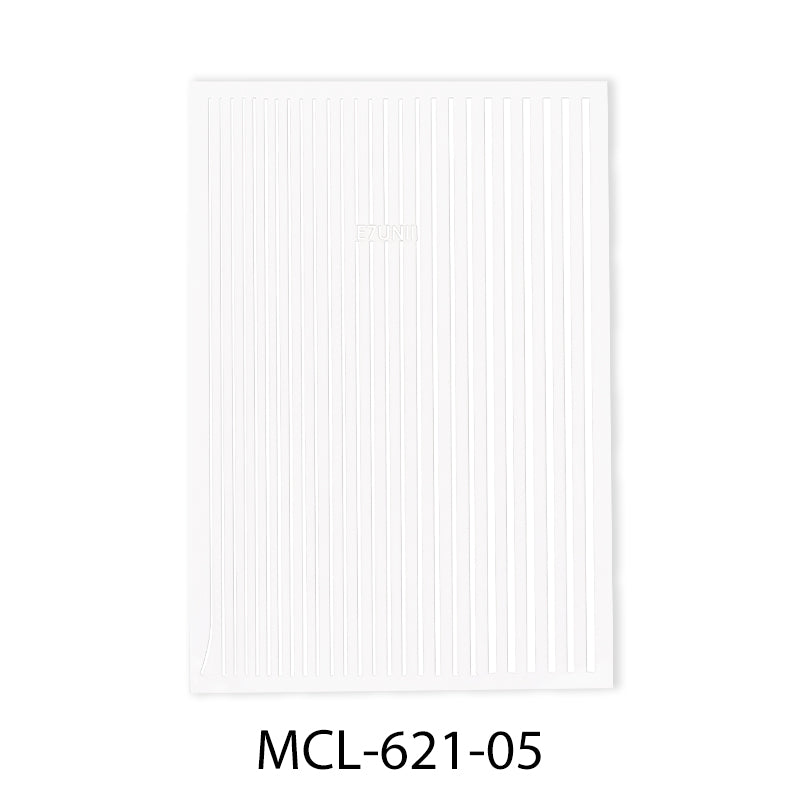 Nail Sticker White Stripes