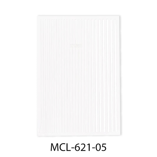 Nail Sticker White Stripes