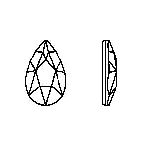 Swarovski® Pear Sapphire Cristal