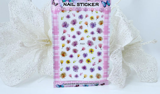 Nail Sticker F021 Flowers