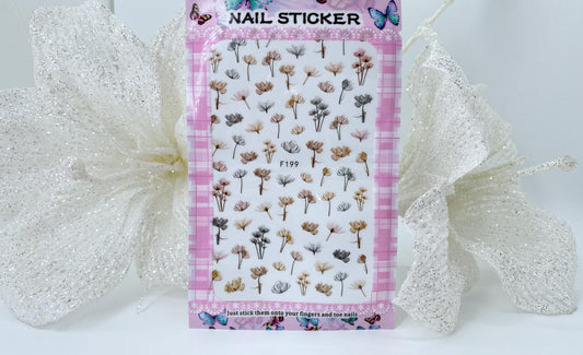 Nail Sticker F199 Flowers